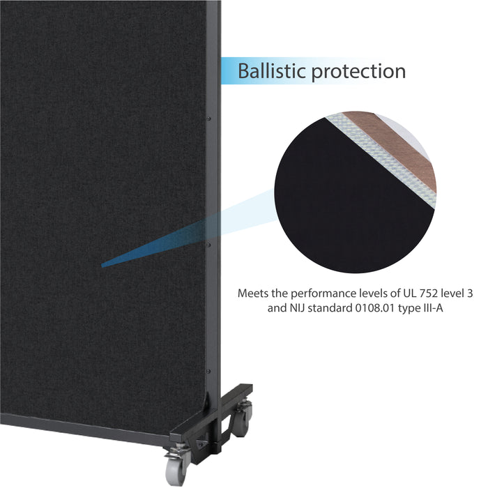 Screenflex bullet resistant partition UL rated