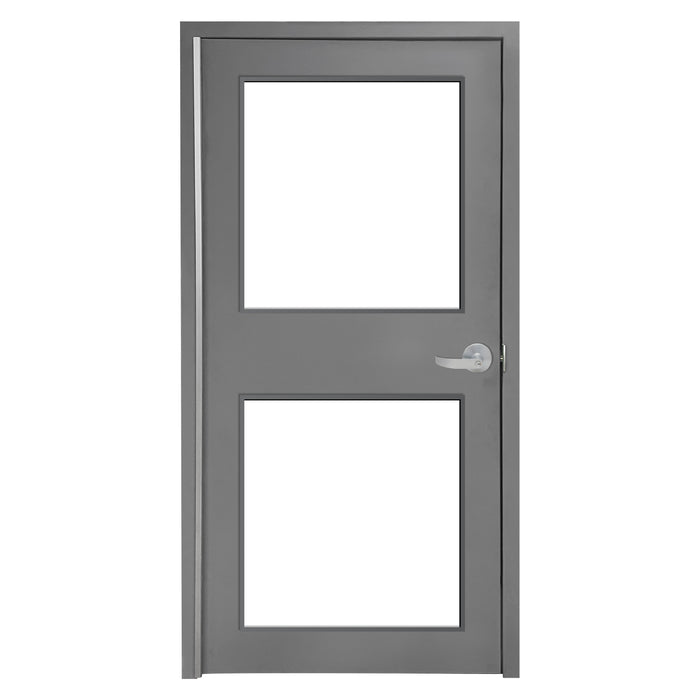 Bullet Resistant Metal Door with Multiple Window Options