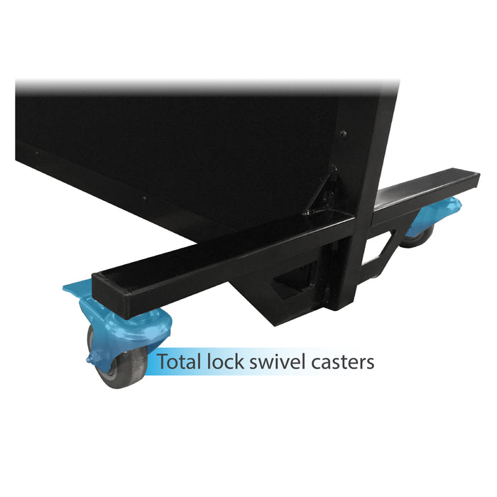Screenflex bullet resistant partition total lock swivel casters