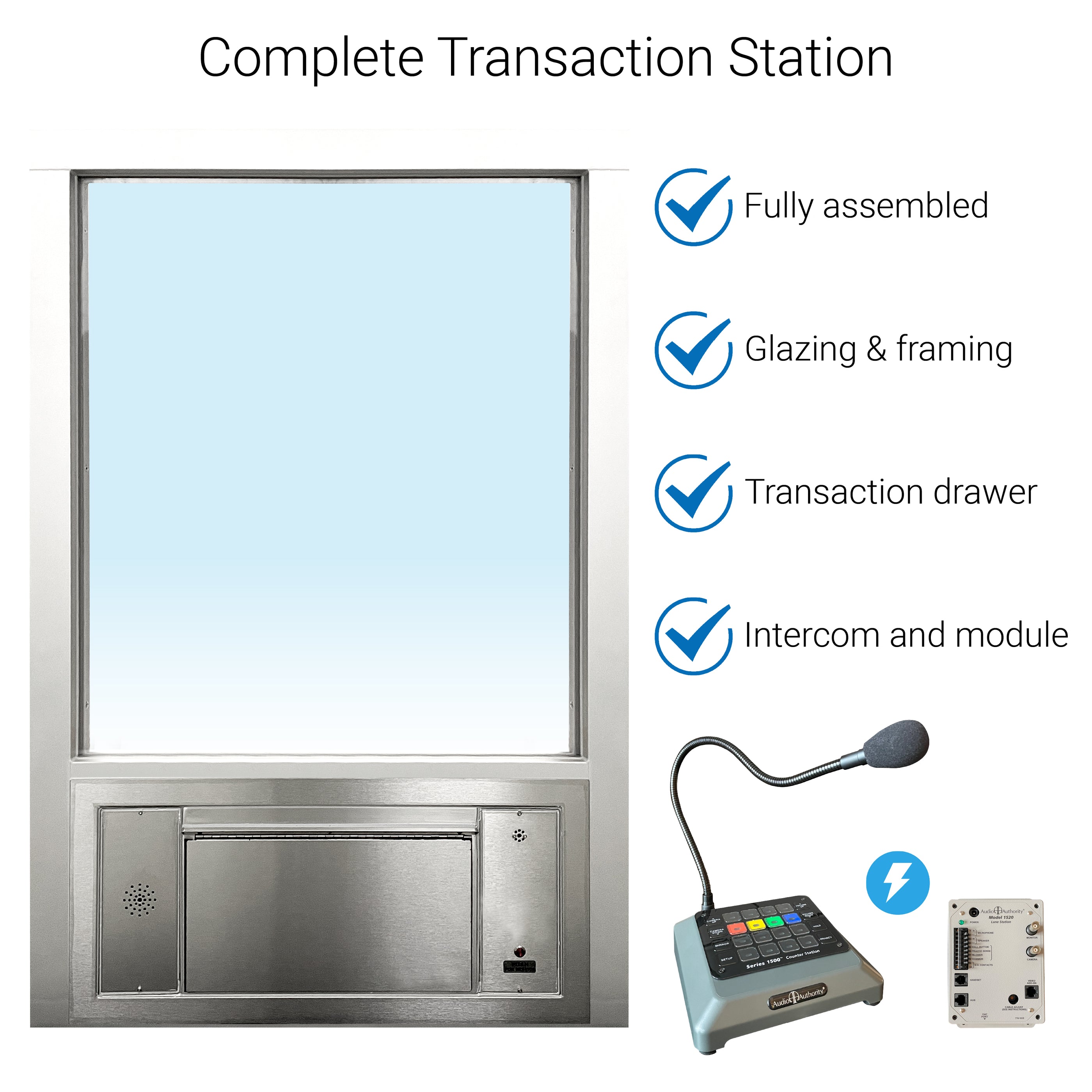 Large Transfer Drive-thru Transaction Window Station | 32-1/4