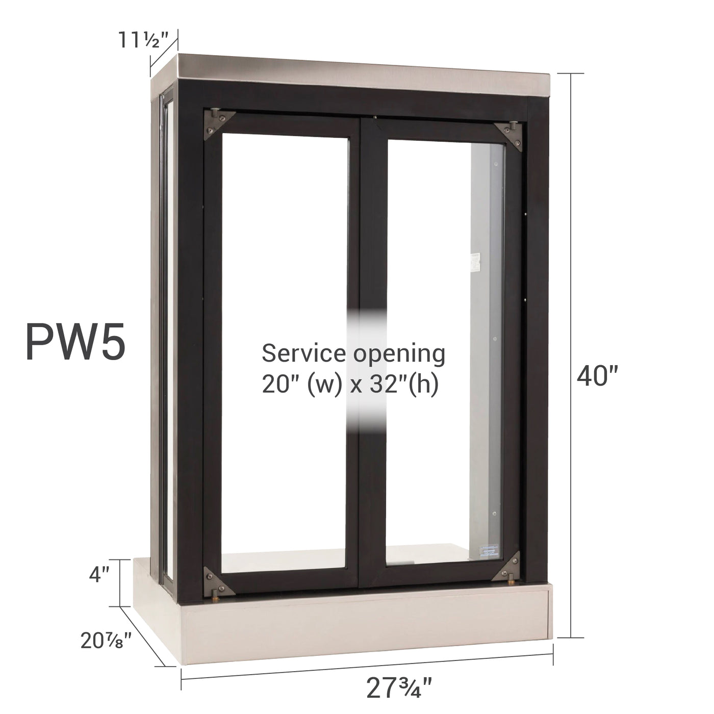 Quikserv Push Bar Panoramic Bi-fold Drive Thru Transaction Window ...