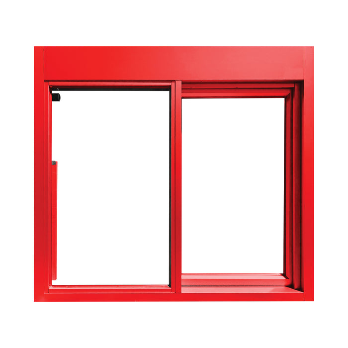 Red 275-SC Ready Access Self Closing Drive-Thru Slider Window Multiple Colors