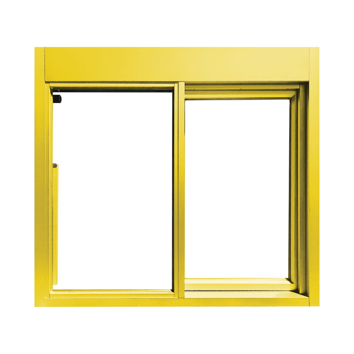 Yellow 275-SC Ready Access Self Closing Drive-Thru Slider Window Multiple Colors