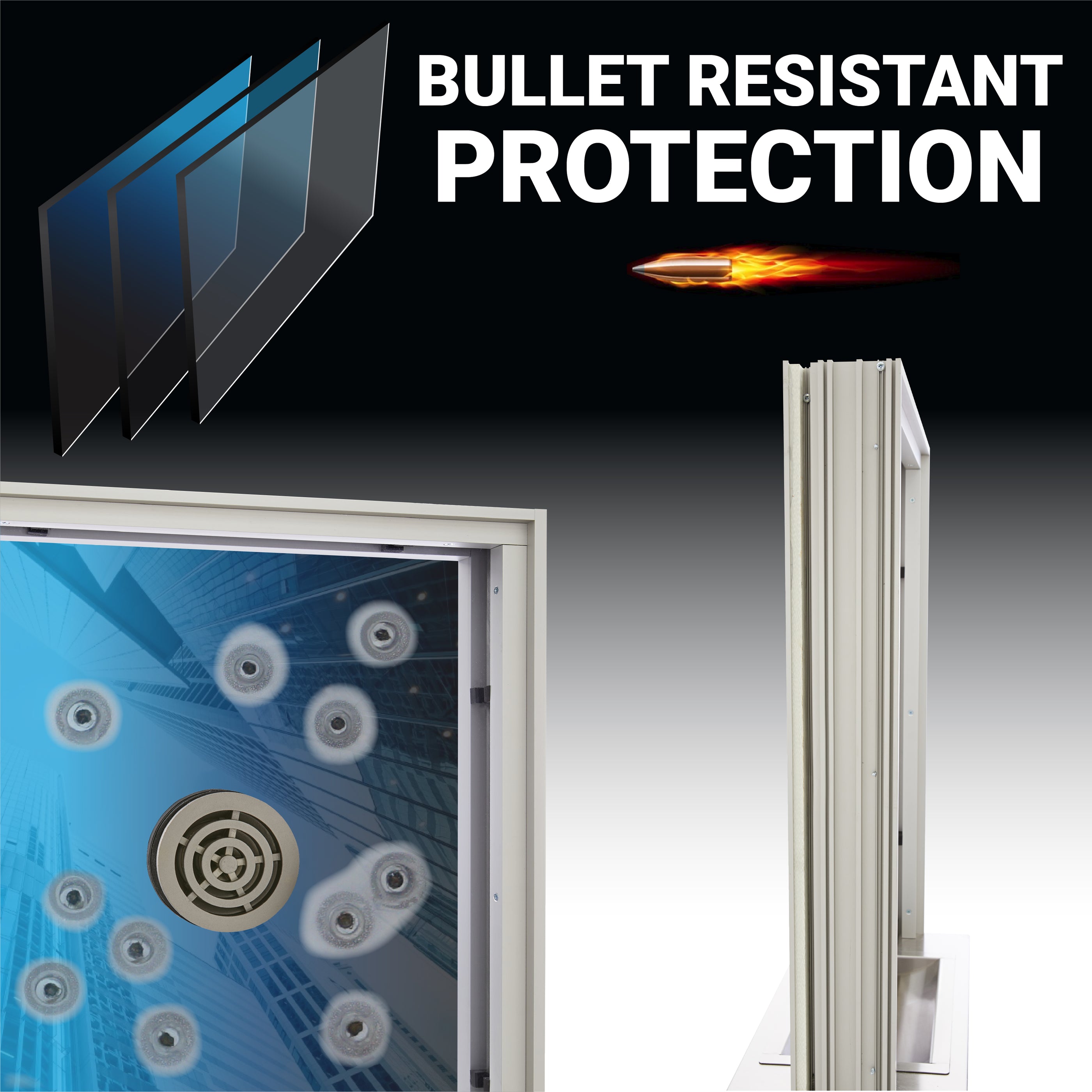 Armortex Maximum Security Transaction Ticket Window | Customizable Opt ...