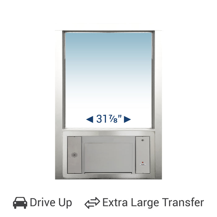 Extra Large Transfer Drive-thru Transaction Window Station | 31-7/8" (W) x 49-1/4" (H) | CSE-QS-TS-12S-Mini